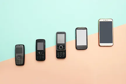 5種類の携帯電話